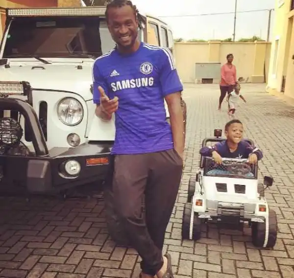 Daddy Goals! Paul Okoye Gifts His Son Andre With A Miniature Wrangler Jeep Just Like His Own (Photos)